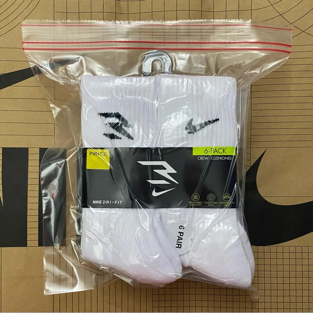 Nike DRI-FIT 3BRAND Performance Training Cushioned crew Socks 6 Pair Pack
